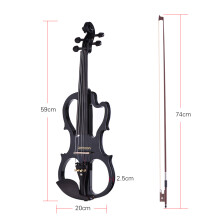VE-201 Electric Violin Maple Body Ebony Fingerboard Bow Case Tuner
