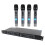 4D 4 Channel UHF Wireless Mic System 4 Mics 1 Receiver 6.35mm LCD 2
