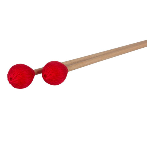 Marimba Stick Mallets Xylophone Glockenspiel Beech Handle 1 Pair Red 2