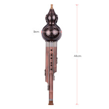3 Tone C-Key Hulusi Flute Aluminum Copper Pipes Knot Case