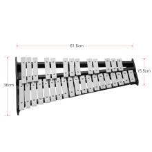 32-Note Xylophone Wooden Glockenspiel Aluminum Bars with Mallets