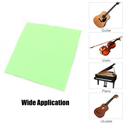 15cm*15cm Double-Sided Microfiber Cloth Green for Guitar 2