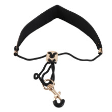 Adjustable Leather Sax Neck Strap Metal Hook Tenor Alto