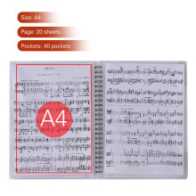 Multifunctional A4 Music Score Holder with 40 Pockets