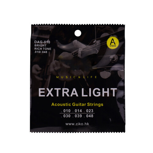 ZIKO DAG-010 Extra Light Acoustic Folk Guitar Strings 6 Set