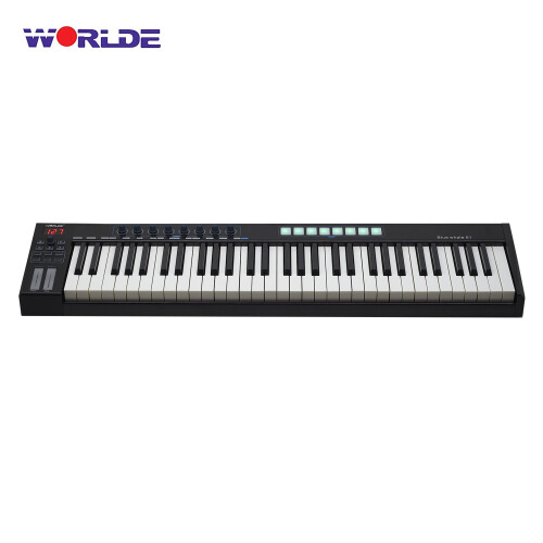 WORLDE Blue Whale 61-Key USB MIDI Controller Semi-Weighted RGB Backlit 1