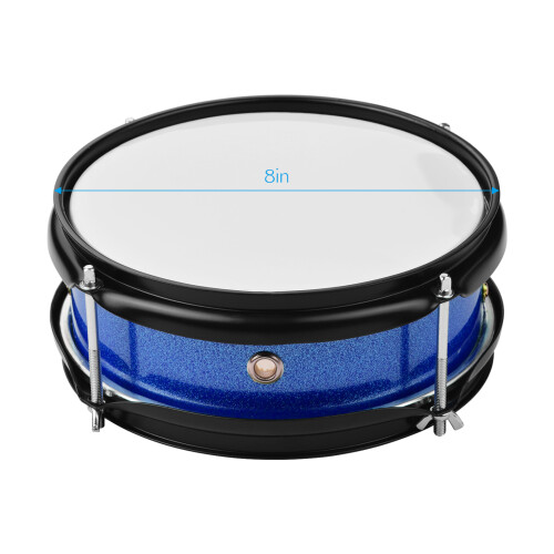 8inch Snare Drum Head with Drumsticks Shoulder Strap Drum Key