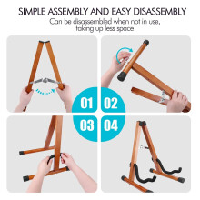 Birch Wood Guitar Stand for Electric Acoustic Guitars Bass