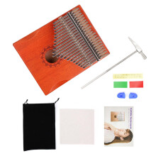 21-Key Portable Wooden Piano Mbira with Bag Tuning Hammer