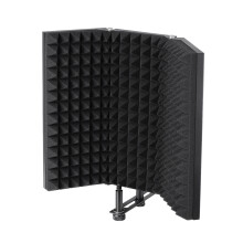 Studio Mic Isolation Shield Pop Filter Wind Screen with EVA Foam