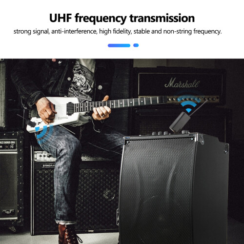 Wireless Guitar Bass Transmitter Receiver System Rechargeable Portable 1