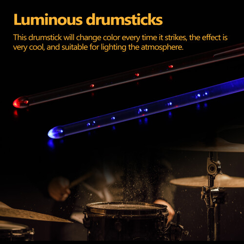 Glow Drumsticks 15-Colors Light Up Drumsticks 2