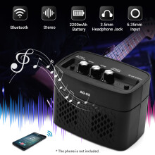 AROMA AG-05 Bluetooth Guitar Amp 5W Stereo Distortion 3.5mm Input