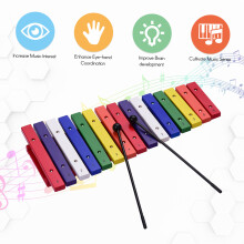 15 Keys Colorful Xylophone Musical Percussion for Music Development
