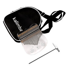 21-Key Transparent Acrylic Thumb Piano with Case Tuning Hammer