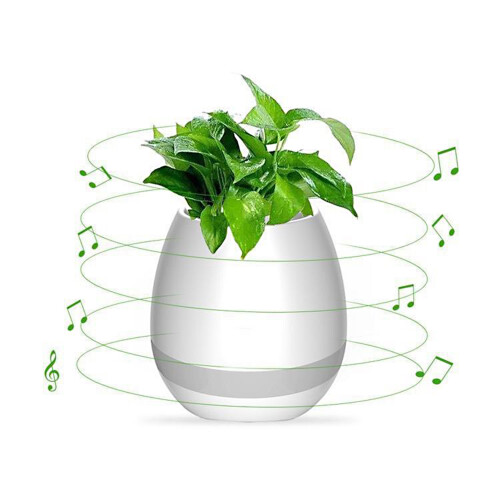 Smart LED Music Flower Pot BT Wireless Night Light Touch-Sensor 1