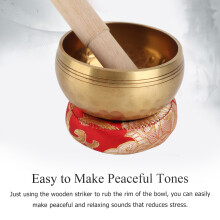 Buddha Sound Bowl Set Portable Metal Meditation Bowl Cushion