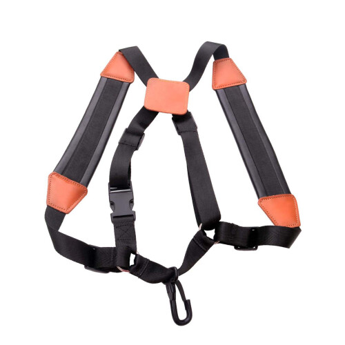 Adjustable Padded Leather Saxophone Strap for Soprano Alto Baritone 1