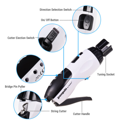 3-in-1 Multifunctional Restringing Tool Motorized String Winder 2