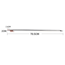 4/4 Violin Bow Carbon Fiber Ebony White Horsehair