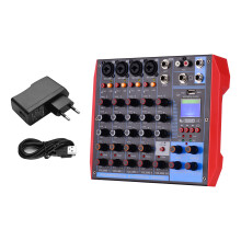 AG-6 6-Channel Digital Audio Mixer +48V Phantom Power BT USB MP3 DJ