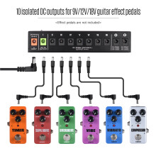 ammoon PP-1 10-Output Guitar Power Supply 9V/12V/18V Full Metal
