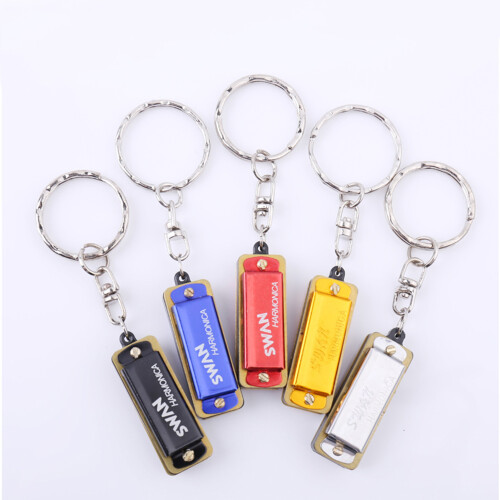 SWAN Keychain Harmonica 4 Holes 8 Tones Key C Small