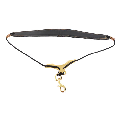 Adjustable Leather Saxophone Neck Strap with Metal Hook
