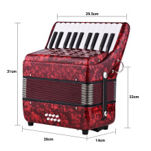 22 Keys 8 Bass Piano Accordion with Adjustable Straps Gig Bag for Kids