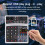 Portable 4-Channel BT Mixer USB 16 DSP Effects DJ Console 4