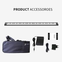 88 Keys Portable Digital Piano LCD Speakers Rechargeable Battery BT