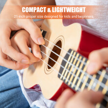 21-inch 4-String Wooden Ukulele Kids Gift Pink