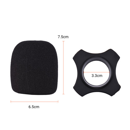 Microphone Protection Kit Foam Windshield Silicone Ring 1