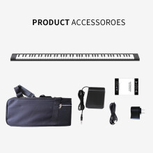 88 Keys Portable Digital Piano LCD Speakers Rechargeable BT