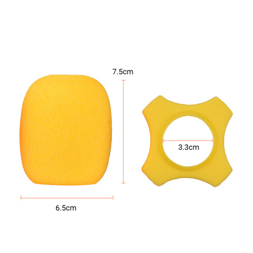 Wireless Handheld Mic Protection Kit Foam Windshield Silicone Ring 1