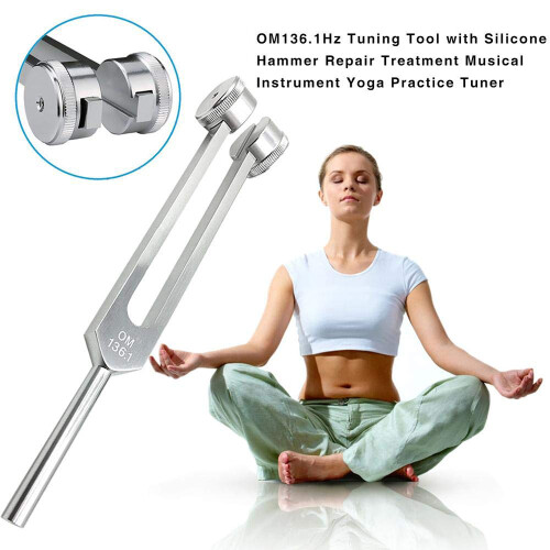 136.1Hz Aluminum Silver Tuning Fork Chakra Sound Healing Tool 2