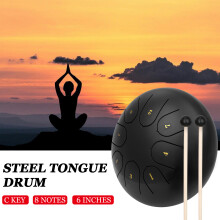 8 Notes C-key 6-inch Mini Steel Tongue Drum Hand Pan Percussion