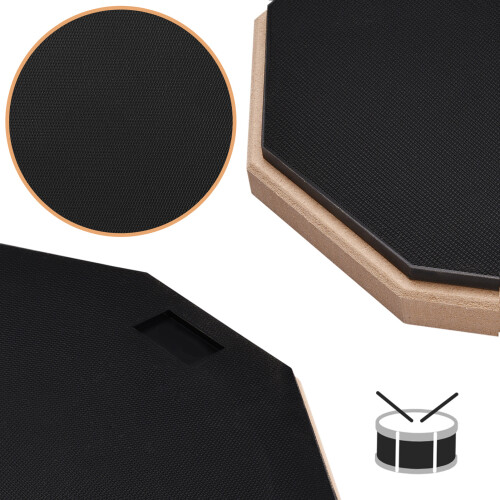 12 Inch Mute Drum Practice Pad with Carry Bag
