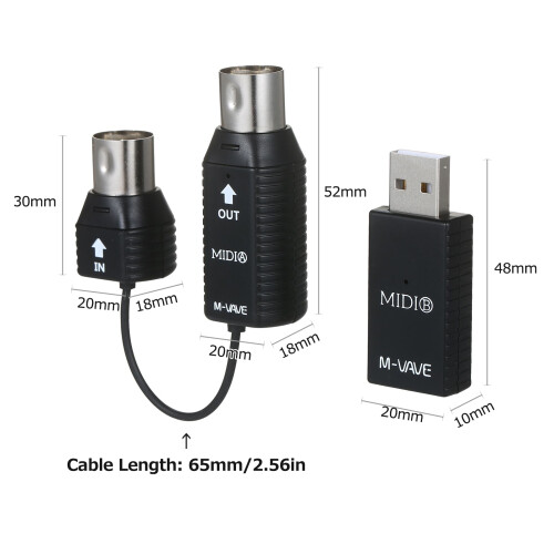 M-VAVE MS1 Mini Wireless MIDI System Plug and Play 1
