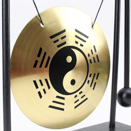 Mini Desktop Gong Table Wind Chime with Mallet Home Decor Gift 1