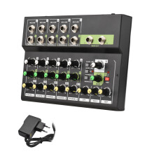 10-Channel Digital Audio Mixer Stereo Mic/Line Reverb 48V Phantom