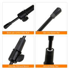 Cello Endpin Universal Telescopic Carbon Fiber Ebony Foot Non-slip
