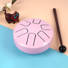 6-Note 3.8-inch Mini Steel Tongue Drum Hand Pan Zen Drum with Sticks