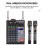 4-Channel BT Audio Mixer 2 Wireless Mics LED Console 5