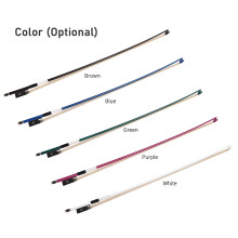 4/4 Carbon Fiber Violin Bow Ebony Frog White Horsehair Balanced