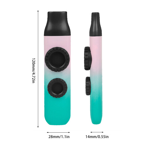 Kazu Flute Double Hole Kazoo 10pcs Replaceable Nozzle 1