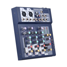 4-Channel Digital Audio Mixer 3-band EQ 48V Phantom USB Studio DJ Live