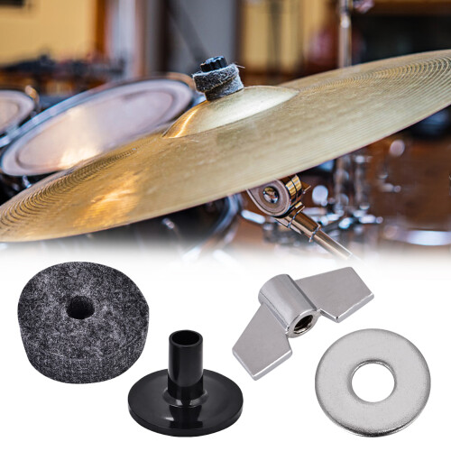 Drum Felt Washer Pad Plastic Cymbal Stand Sleeve Set 1
