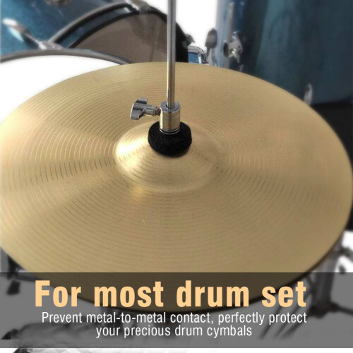 Drum Felt Washer Pad Plastic Cymbal Stand Sleeve Set 2