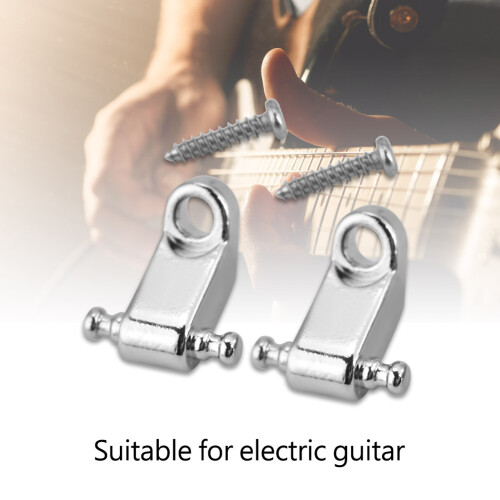 2PCS Roller String Tree Retainer for Electric Guitar Bass Silver 2